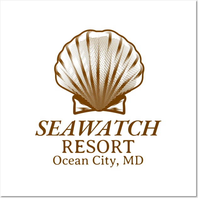 Seawatch Resort Ocean City Md Seashell Design Wall Art by Joaddo